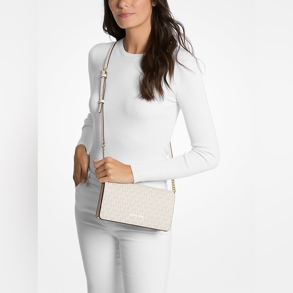 Michael Kors Jet Set Medium Signature Logo Crossbody Bag - Picture 3 of 12